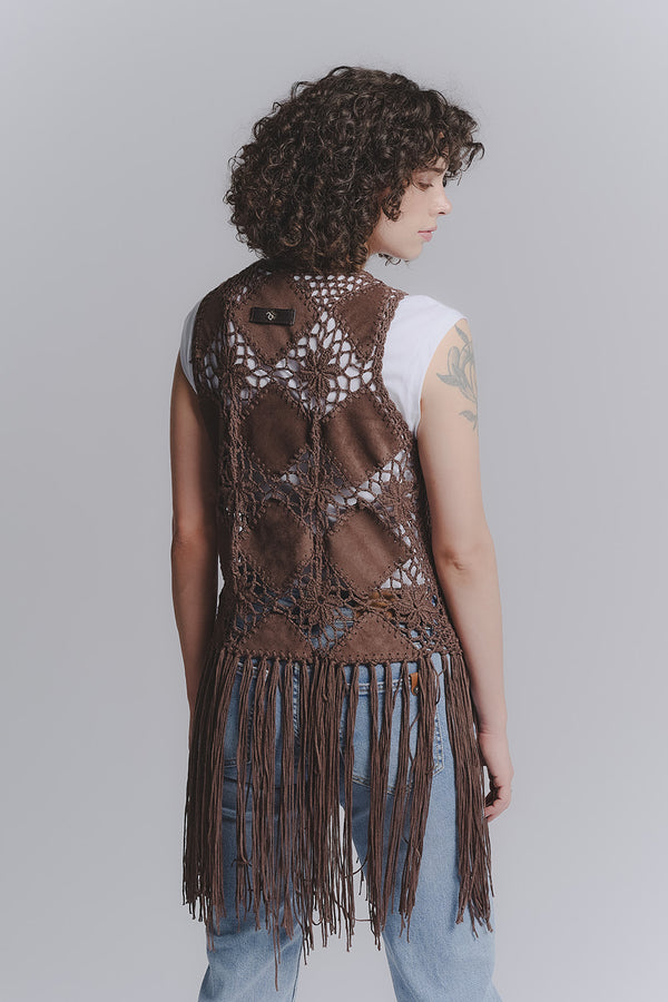 Gilet Macramè Testa di Moro woman Barone firenze
