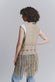 Olive Embroidered Vest woman Barone firenze - 4