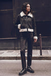Ginevra Black Shearling Style  woman Barone firenze - 1
