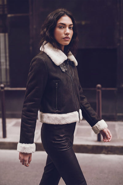Ginevra Black Shearling Style 