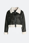 Ginevra Black Shearling Style  woman Barone firenze - 2