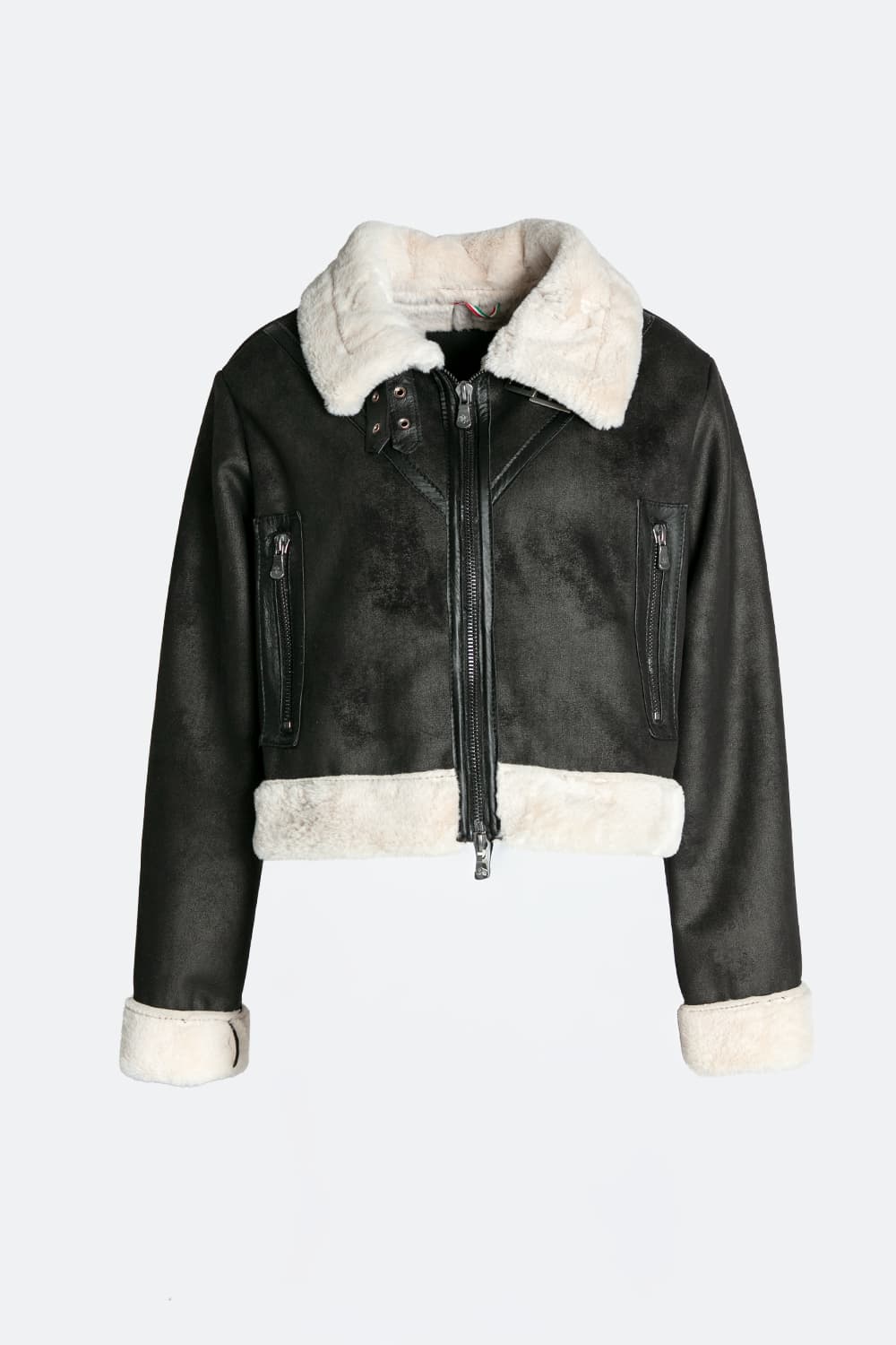 Ginevra Black Shearling Style  woman Barone firenze - 2