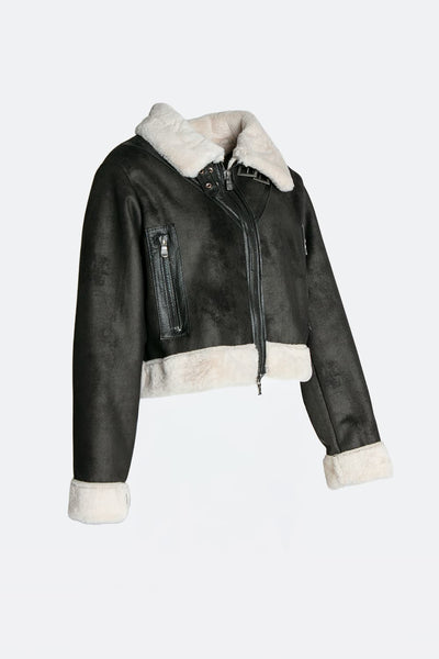 Ginevra Black Shearling Style 