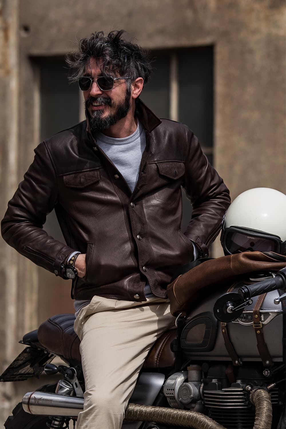 Leo Vegetale giacca uomo 100% vera pelle Made in Italy - Barone Firenze