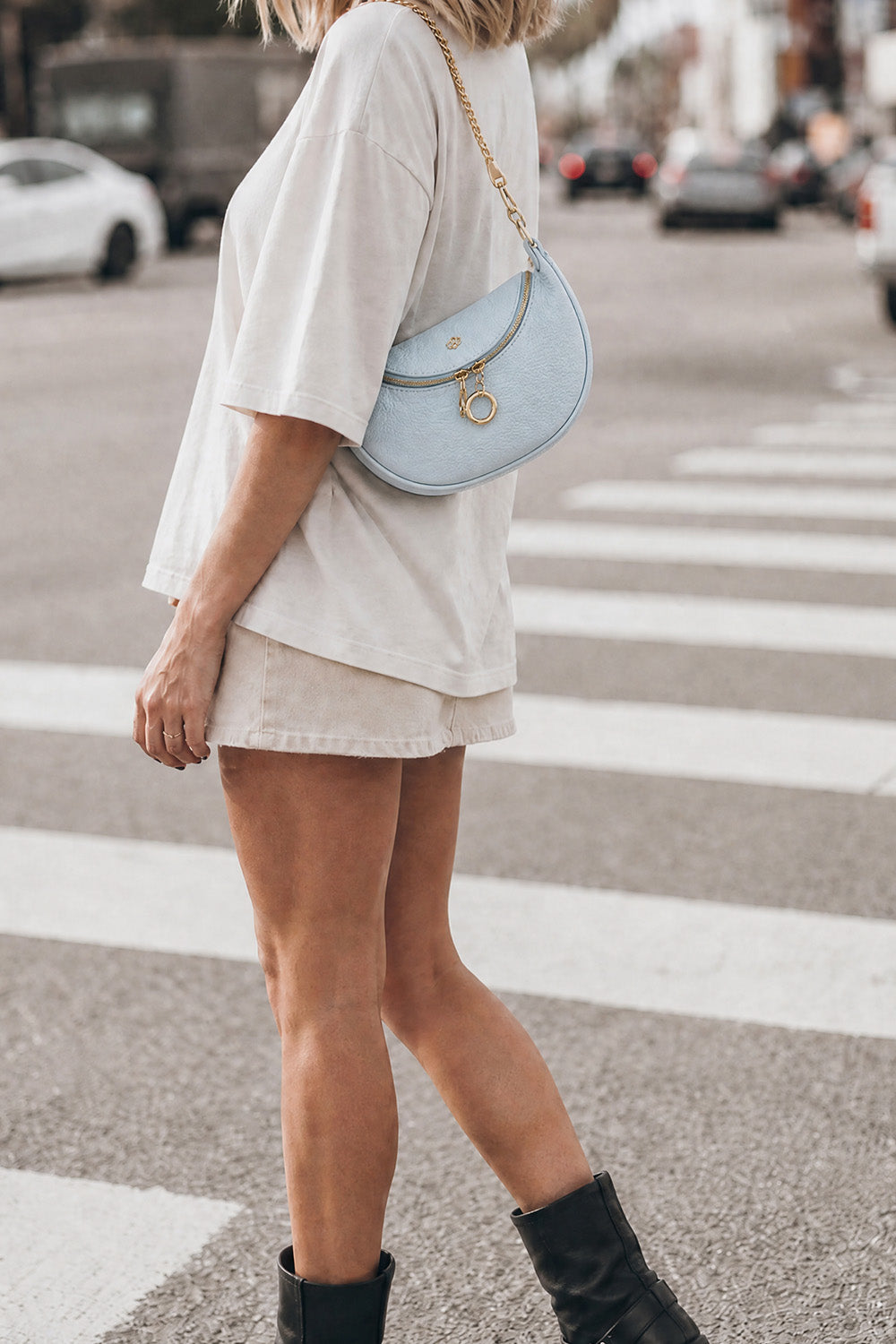 Bea Light Blue Fanny Pack woman Barone firenze - 2