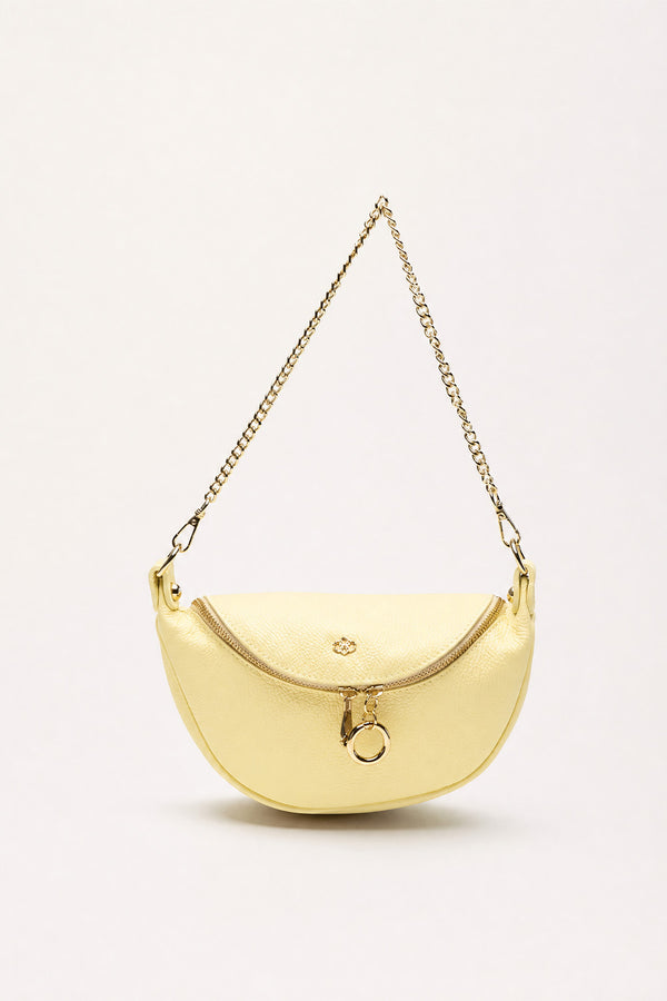 Light Yellow Bea Belt Bag woman Barone firenze