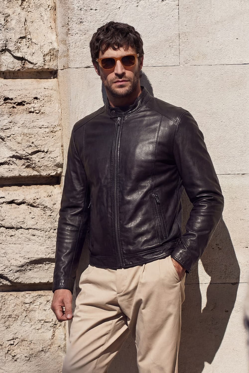 Massi Dark Brown Jacket  man Barone firenze - 11