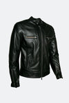 Michele Black Leather Jacket with Stitching man Barone firenze - 6