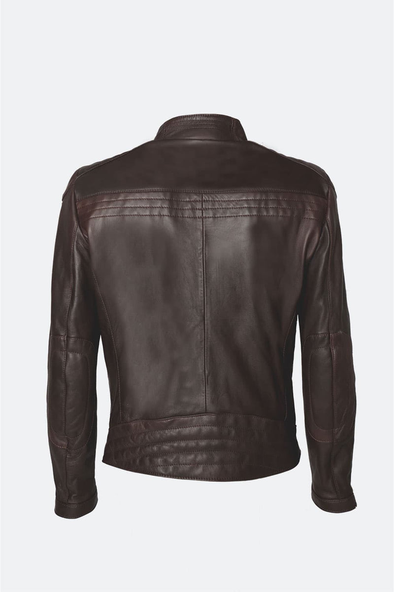 Michele Leather Jacket with Stitching man Barone firenze - 8
