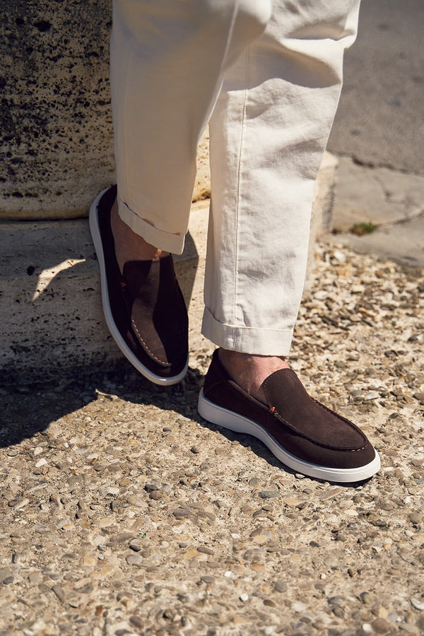Men’s Suede Loafers man Barone firenze