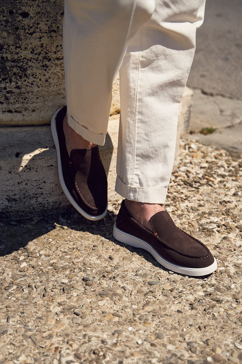 Men’s Suede Loafers man Barone firenze - 1