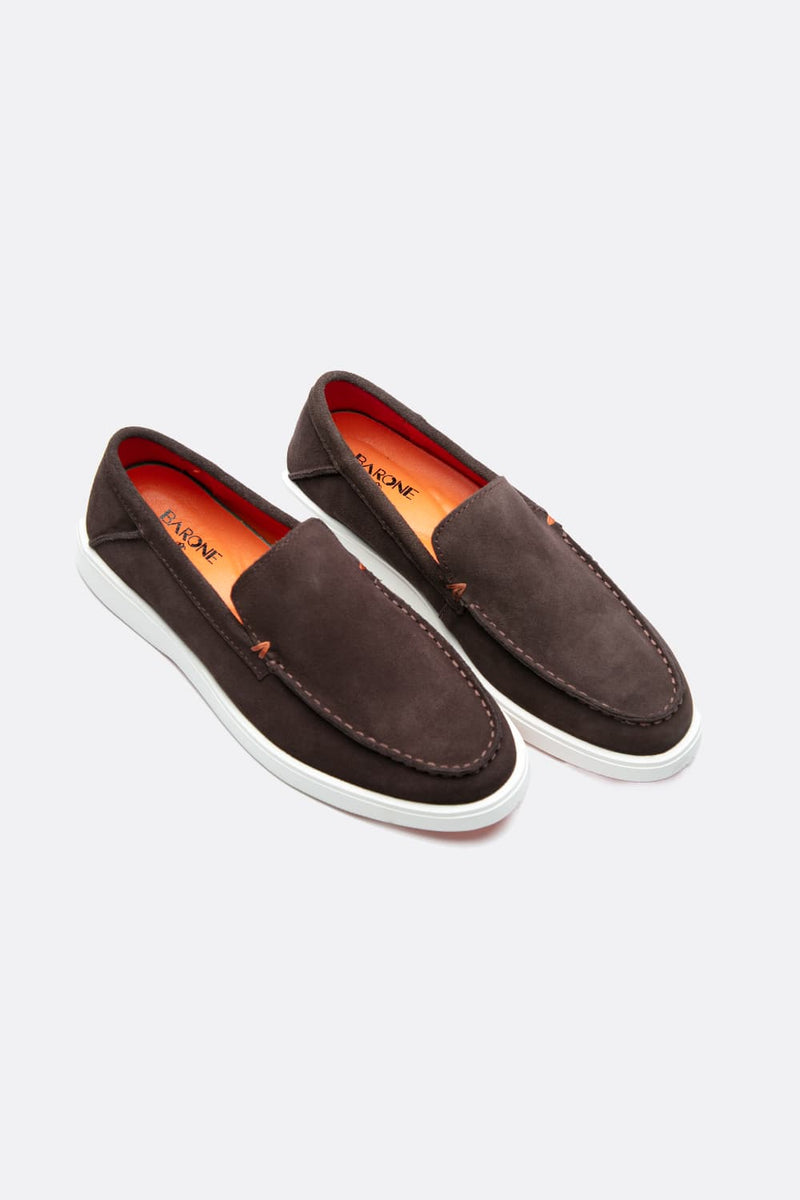 Men’s Suede Loafers man Barone firenze - 5