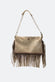 Opéra Suede Taupe Fringed Bag woman Barone firenze - 1