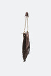 Opéra Suede Dark Brown Fringed Bag donna Barone firenze - 3
