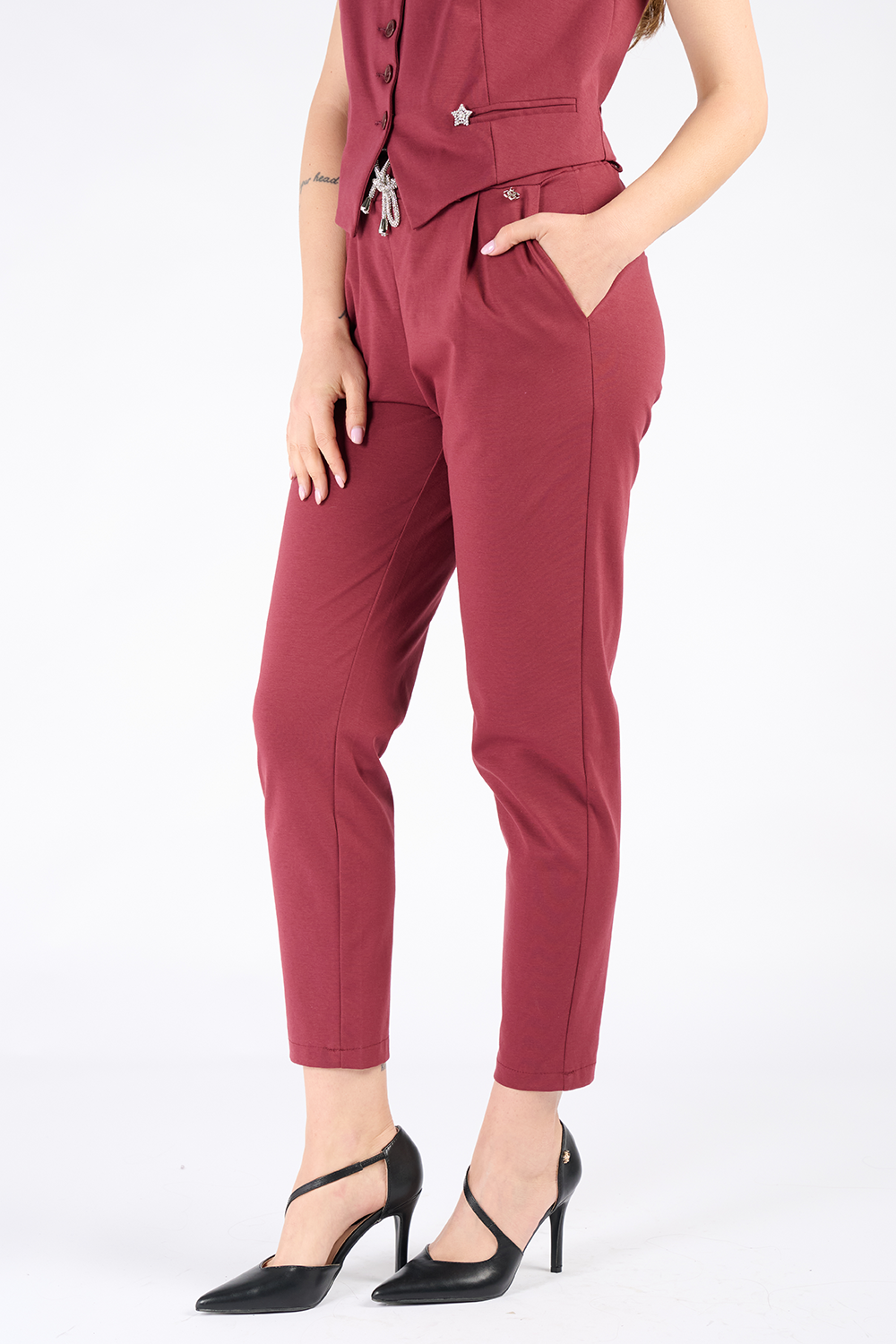 Shine trousers woman Barone firenze - 1