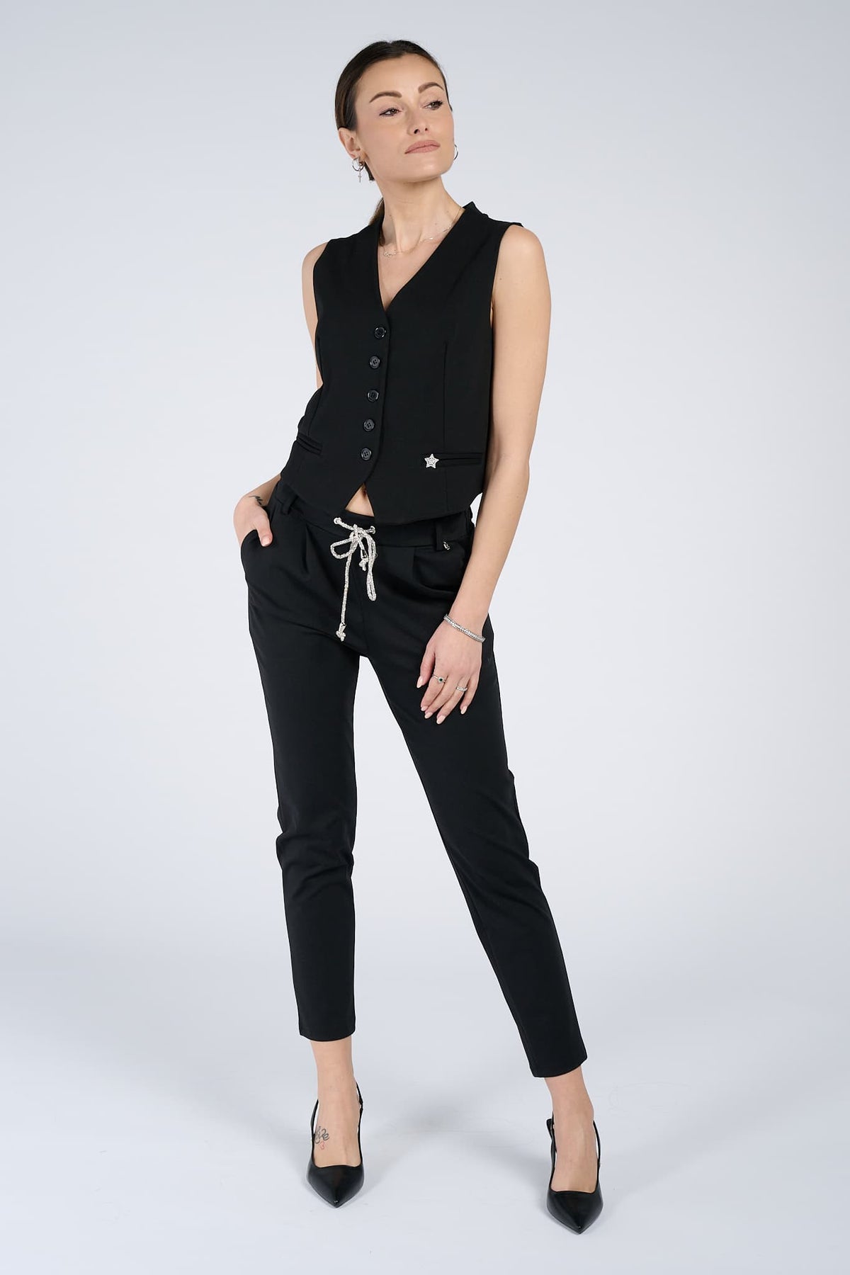 Shine trousers woman Barone firenze - 2