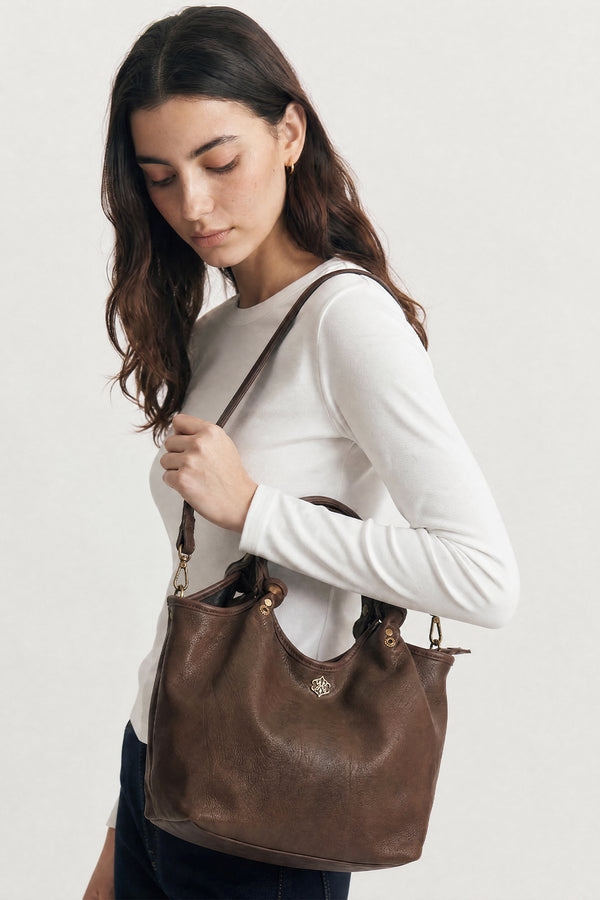 Pienza Vegetable-Tanned Dark Brown woman Barone firenze