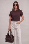 Pienza Vegetable-Tanned Dark Brown woman Barone firenze - 2
