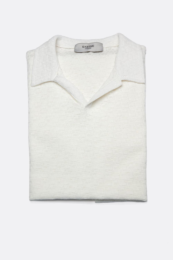 Men's White Polo Shirt man Barone firenze