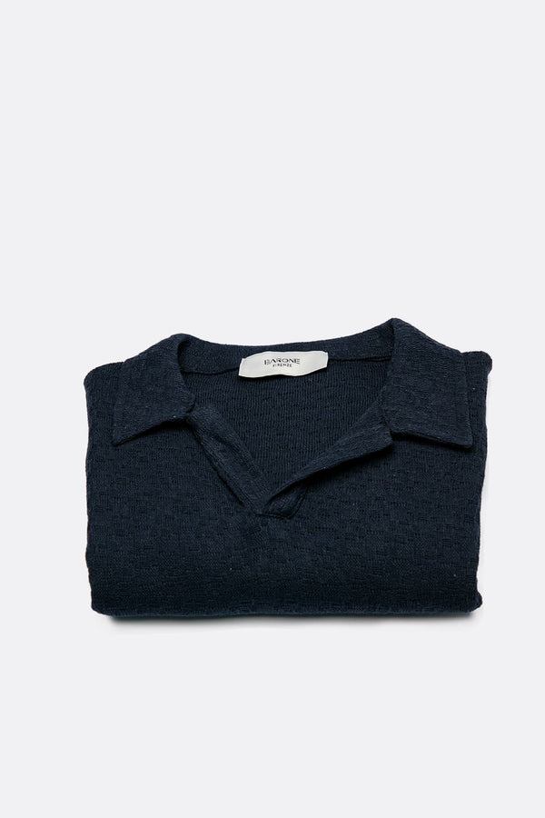 Men's Blue Polo Shirt man Barone firenze