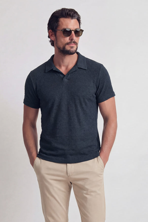 Men's Blue Polo Shirt man Barone firenze