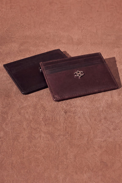 Pocket Card Holder Dark Brown