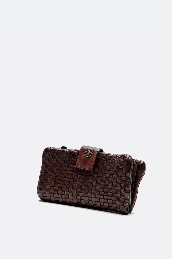 Intreccio Medium Button Wallet woman Barone firenze