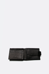 Oiled Wallet Black with Button   Barone firenze - 3