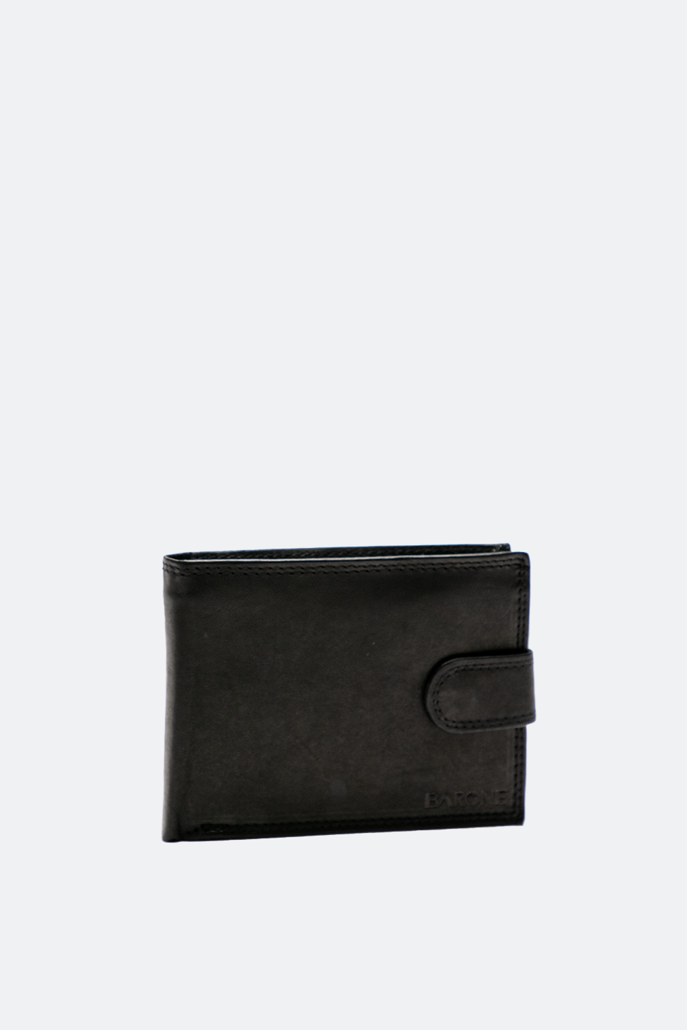 Oiled Wallet Black with Button   Barone firenze - 1