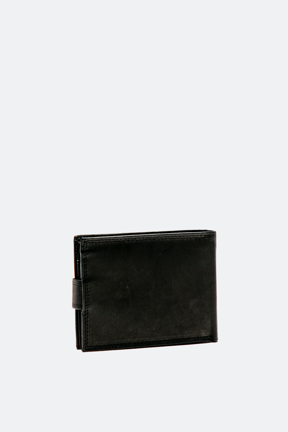 Oiled Wallet Black with Button   Barone firenze - 4