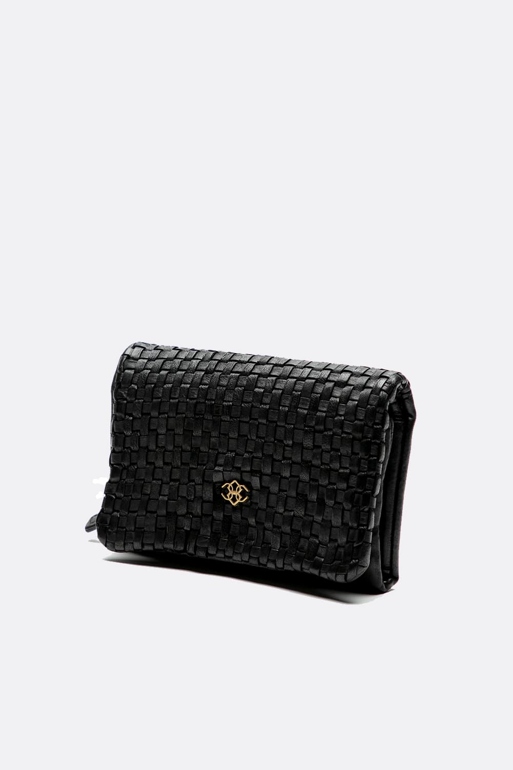 Medium Black Intreccio Wallet unisex Barone firenze - 3