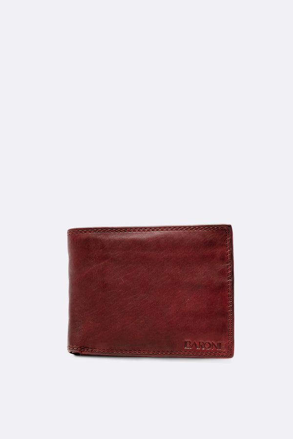 Portafoglio Basic Vintage Marrone Ruggine unisex Barone firenze