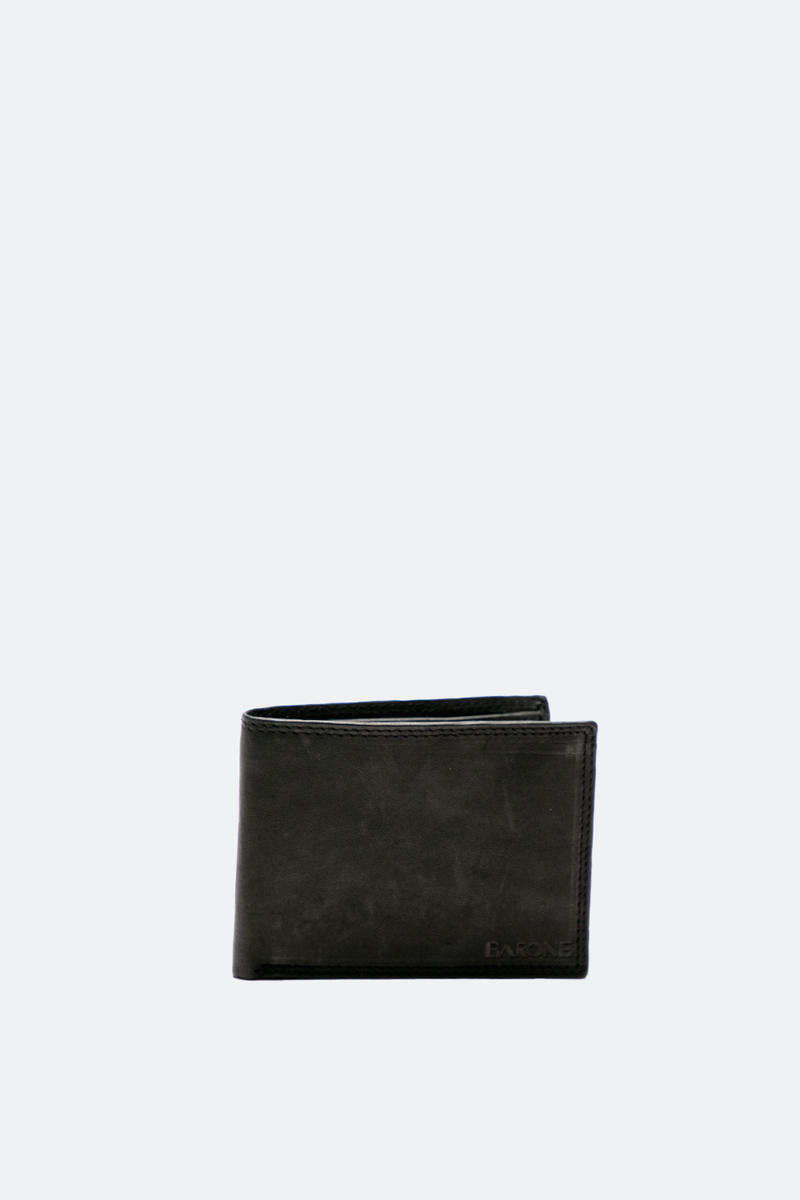 Smooth wallet Black unisex Barone firenze - 1