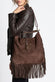 Prato Suede in Leather Dark Brown woman Barone firenze - 2