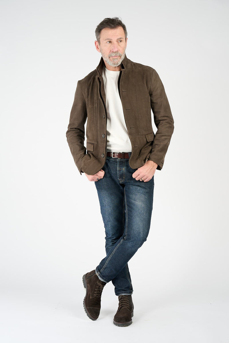 Renga Nubuck Dark Brown man Barone firenze - 12