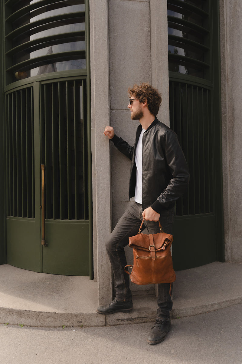 Grosseto Tan Backpack unisex Barone firenze - 6