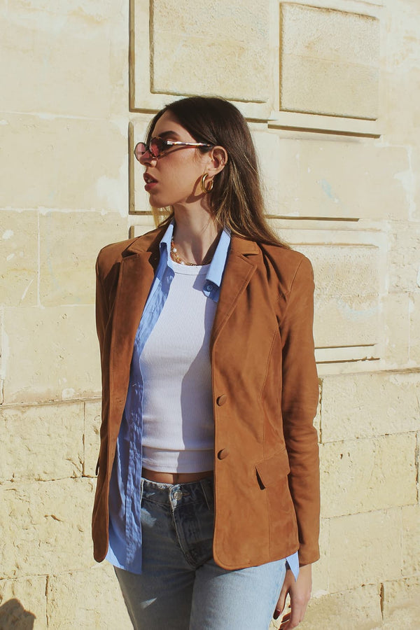 Rose Suede Blazer donna Barone firenze