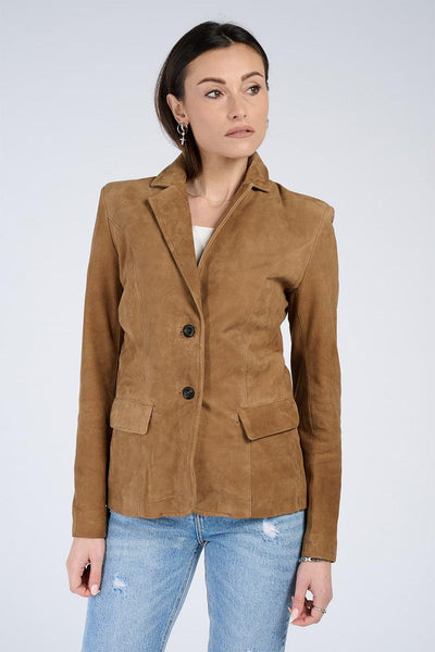 Rose Suede Blazer