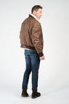 Aviator Shearling Style Dark Brown man Barone firenze - 14
