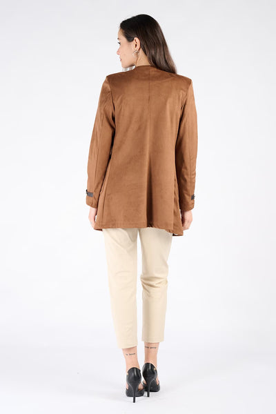 Alcantara Duster Coat in Tan