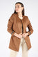 Alcantara Duster Coat in Tan woman Barone firenze - 1