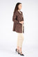 Alcantara Duster Coat in Dark Brown woman Barone firenze - 3