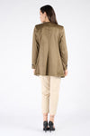 Alcantara Duster Coat in Green woman Barone firenze - 4