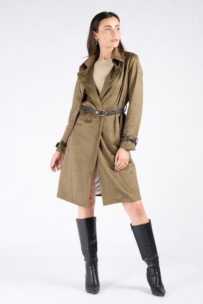 Trench Alcantara Vert