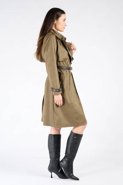 Trench Alcantara Vert