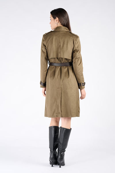 Trench Alcantara Vert