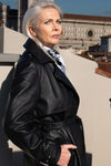 Studded Trench Coat in Black woman Barone firenze - 9