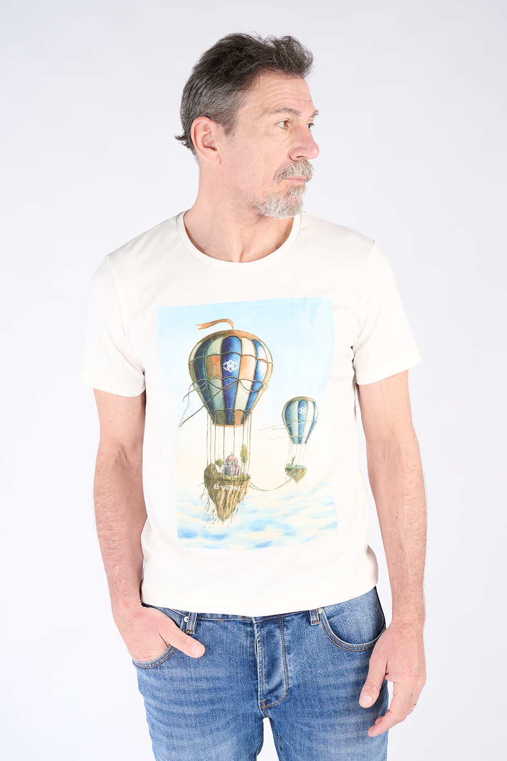 Men's Balloon Print T-Shirt man Barone firenze - 1