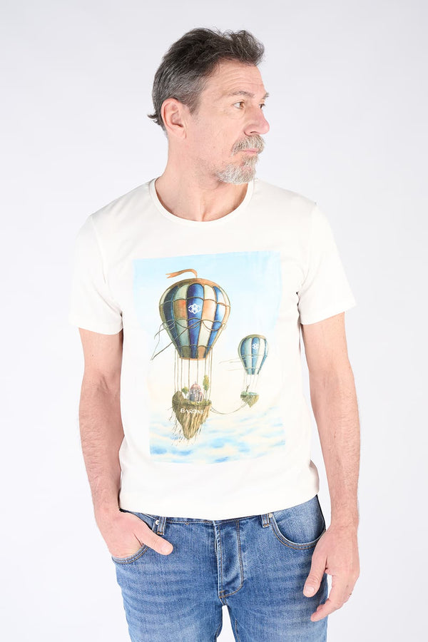 Men's Balloon Print T-Shirt uomo Barone firenze