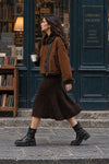 Viktoria Shearling Style Cuoio/Cioccolato woman Barone firenze - 6